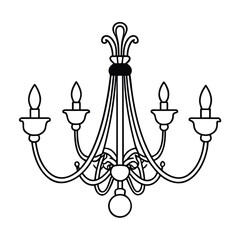 Chandelier Outline Icon