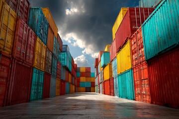 Fototapeta premium Global commerce encapsulated: vibrant trade dynamics among major economies. Magazine cover. Complex connections: trade pathways linking major global economies. Simple life. True story.