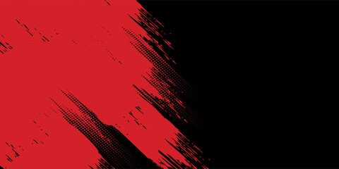 Abstract black and red grunge background with diagonal brush strokes and dynamic rough texture. Modern edgy vector design suitable for posters, sports themes, street art, and bold graphic projects.