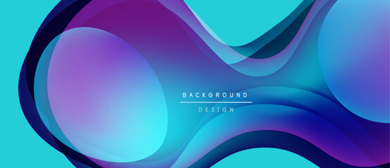 Abstract fluid shapes, vibrant colors blend. Modern design, smooth gradients create dynamic composition. Background features text elements.