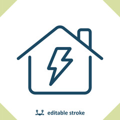 House Icon. Energy, Power, Electricity, Home
