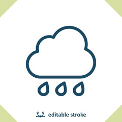 Obraz premium Cloud And Rain Icon - Raining, Storm, Weather