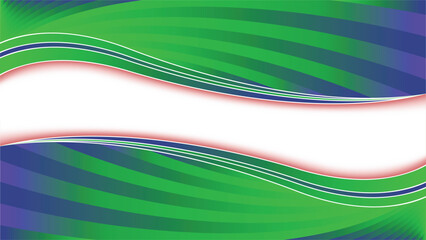 Abstract green and purple swirling waves with a white center space