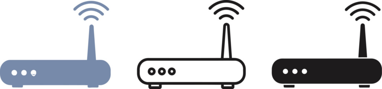 Wireless router vector illustration internet connection icon