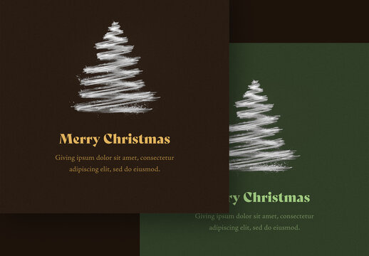 Festive Posts With Abstract Christmas Tree 