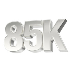 Shiny 3D Silver Metallic Text 