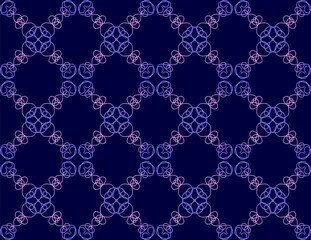 Original seamless abstract pattern of pink color on a blue background