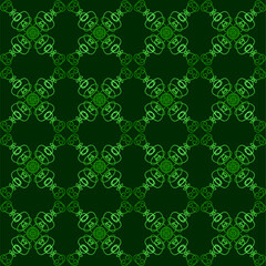 Beautiful seamless abstract pattern on a bright green background