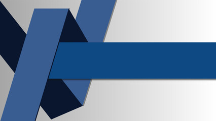 Modern Blue Abstract Design with Intersecting Ribbon Shapes