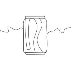 Jar outline icon. Wavy vector line. Black contour shape. White background figure