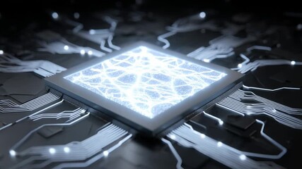 The Core of Innovation: A close-up view of a high-tech central processing unit, symbolizing the power of technological advancement and the intricate architecture.