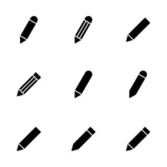 Pencil icon vector isolated on white background. Pencil vector icon