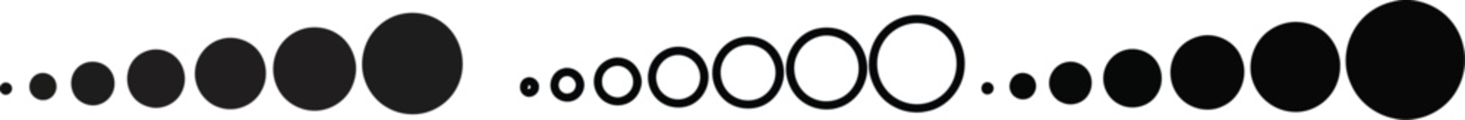 Circles graphic design elements black and white vector image