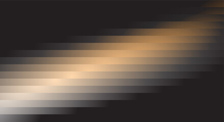 Abstract horizontal lines of light and shadow on a dark background