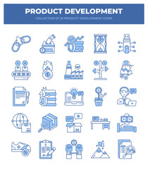 Product Development Icons. A Guide to Business Growth