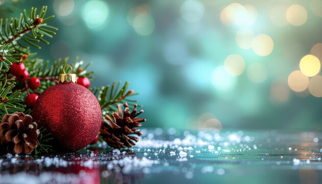 Celebrating christmas spirit with festive decorations home setting holiday imagery cozy environment close-up view joyful concept