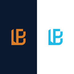 Abstract monogram L B logo design