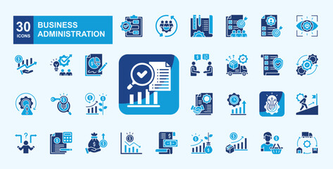 Prime Solid — Business Administration Icon Set
A collection of modern solid icons designed for business platforms, Procedure, Human Resources, Project, Objective, Mission and more