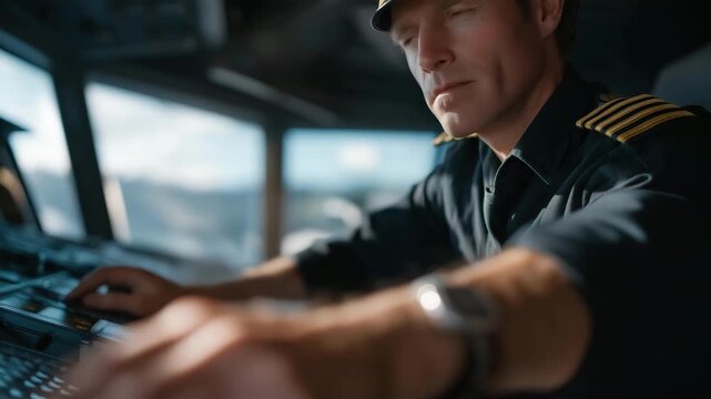 Pilot testing flight control surfaces manually before engine start, moving ailerons and rudders, emphasizing mechanical awareness, pre-flight vigilance, and hands-on expertise in aviation safety.