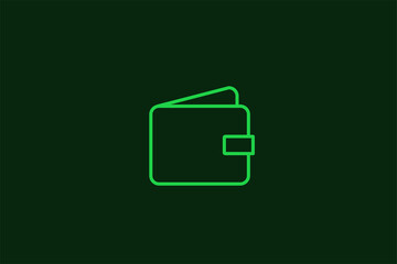 wallet with card illustration in flat style design. Vector illustration.	
