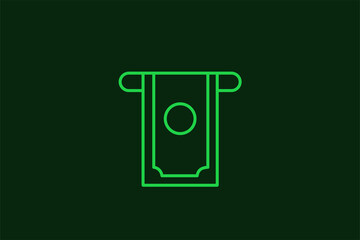 ATM illustration in flat style design. Vector illustration.	