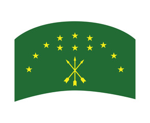 Adygea National Europe Flag Symbol Icon Vector Illustration Abstract Design Element