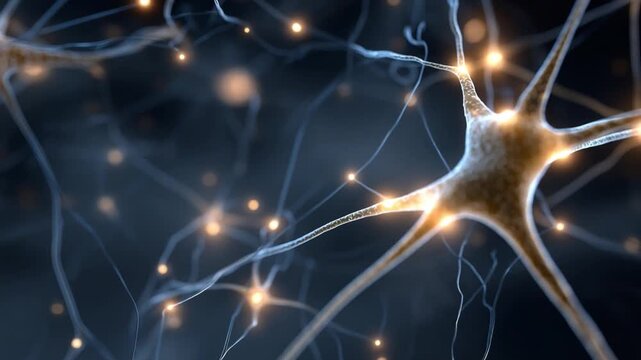 Neural Network: A visually striking representation of a neural network, showcasing the intricate connections and pathways within the brain, illuminated by glowing nodes and synapses.