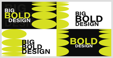 Abstract Bold Design Vector with Geometric Shape Elements
