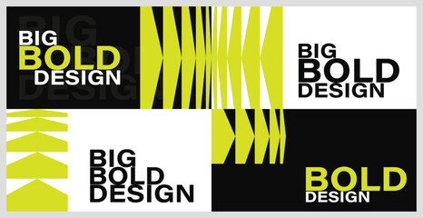 Bold Design Vector Illustration with Geometric Shapes and Typography
