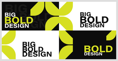 Bold Geometric Design Illustration with Black and Yellow Shapes