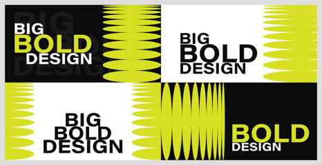 Modern Geometric Background Design: Big, Bold Typography Vector Illustration