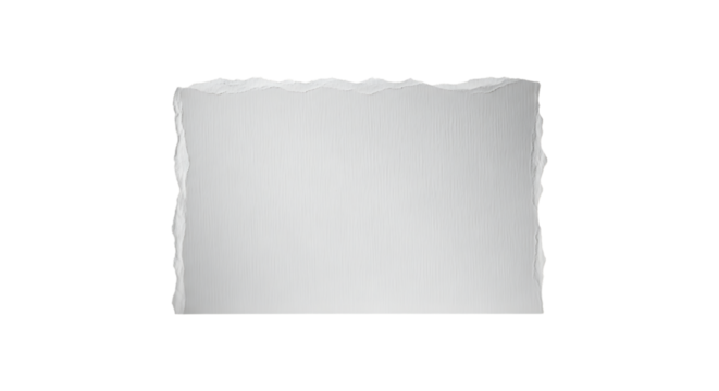 Torn piece of white paper isolated on transparent background for mockups