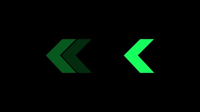 Direction concept arrows indicates the direction of the overlay video layer. seamless loop animation.