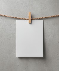 Pinned A4 Poster Mockup with Shadows