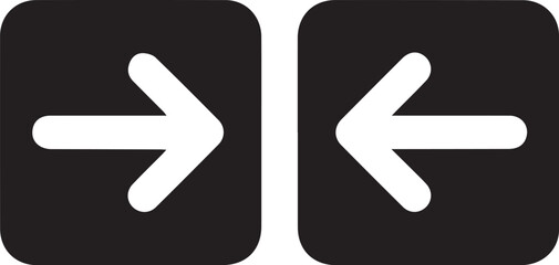 Trading Arrows, Buy and Sell Icon, Black on White 