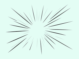 Fototapeta premium Bright lines radiate outward creating a dynamic burst effect in a minimalist design. Vector illustration