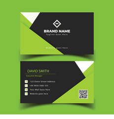 Modern and professional business card design with a clean layout and warm brown color palette