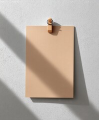 A4 Flyer Mockup on Corkboard with Shadows