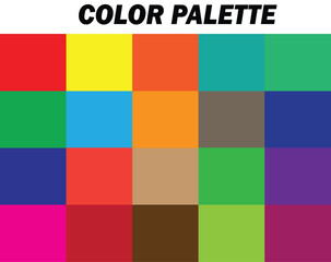 Color Mix with vector. Set of color palette guide. Palette of color swatches for web. RGB color model vectors