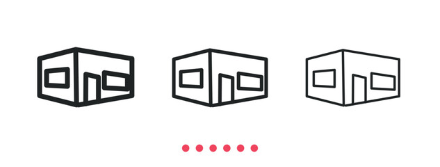 Retail store icon. Thin line icon vector