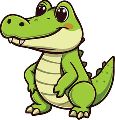 cartoon crocodile vector