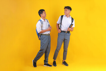 Cheerful Students Chatting Before Class in Bright Studio Setting