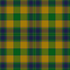 Blue, Black, Yellow, White, Green Tartan Weave Pattern - Tile
