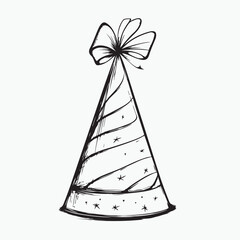 birthday hat with ribbon