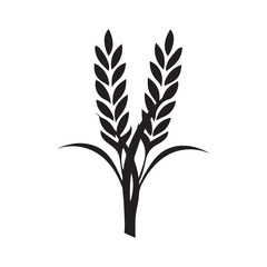 Wheat Barley Rice Icon Hand Drawn Vector.A Vector Icon.