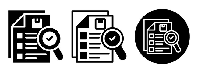 Product Inspection Icon Collection Glyph & Mixed Style