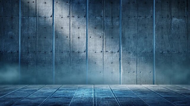 Atmospheric Concrete Room with Moody Spotlight Industrial Interior