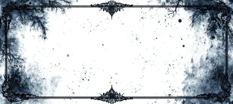 Classic horror ornament frame background. Copy space for text and advert. Generative AI technology.	
