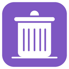 Dustbin icon vector image. Can be used for House Cleaning.