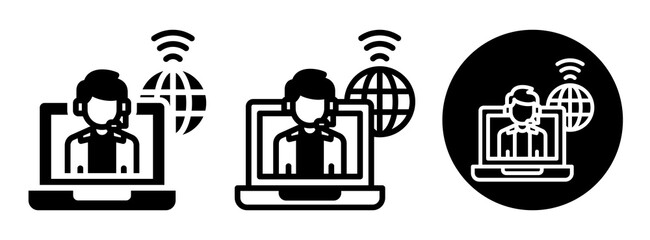 Remote Assistance Icon Collection Glyph & Mixed Style